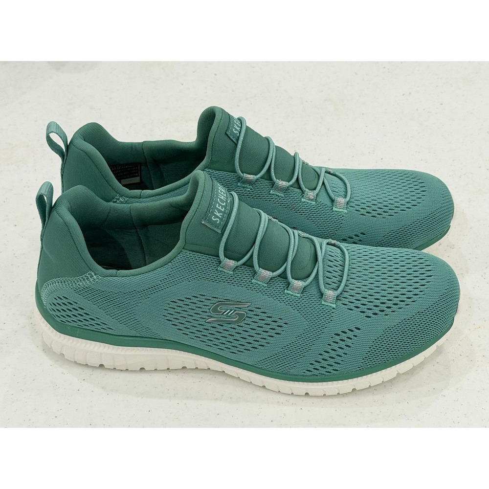 Sketchers Women's Sneakers Size 7.5 Sage Virtue Washable Mesh Slip Ons Bungee - Picture 3 of 7